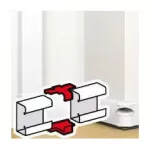   LEGRAND 075663 DLP csatorna összekötő elem bepattintható kábelcsatornához, 145 x 50 mm, fehér