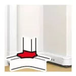   LEGRAND 075681 DLP adjustable branching element for snap-on cable channel, enables branching for 80x50 mm / 105x50 mm / 130x50 mm channels, can be used together with internal elbow element, white