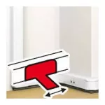   LEGRAND 075688 DLP "T" element with floor fixing for snap-on cable duct, provides a branch for 50x12 mm or 92x20 mm floor fixing ducts, white