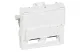 LEGRAND 076502 Program Mosaic RJ 45 informatikai csatlakozóaljzat, 2 x RJ 45 árnyékolatlan (UTP) Cat.5e, 2 modul széles, 45°-ban döntött aljzattal, fehér