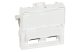 LEGRAND 076502 Program Mosaic RJ 45 informatikai csatlakozóaljzat, 2 x RJ 45 árnyékolatlan (UTP) Cat.5e, 2 modul széles, 45°-ban döntött aljzattal, fehér
