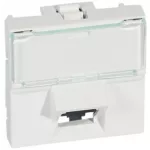 LEGRAND 076503 Program Mosaic RJ 45 informatikai csatlakozóaljzat, 1 x RJ 45 árnyékolatlan (UTP) Cat.6, 2 modul széles, 45°-ban döntött aljzattal, energiaoszlophoz, fehér