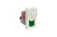LEGRAND 076526 Program Mosaic RJ 45 informatikai csatlakozóaljzat, 1 x RJ 45 árnyékolatlan (UTP) Cat.6A, 1 modul széles, zöld redőnnyel, fehér