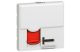LEGRAND 076590 Program Mosaic RJ 45 informatikai csatlakozóaljzat, 1 x RJ 45 árnyékolatlan (UTP) Cat.6A, 2 modul széles, piros reteszelhető redőnnyel, 2 db kulccsal szállítva, fehér
