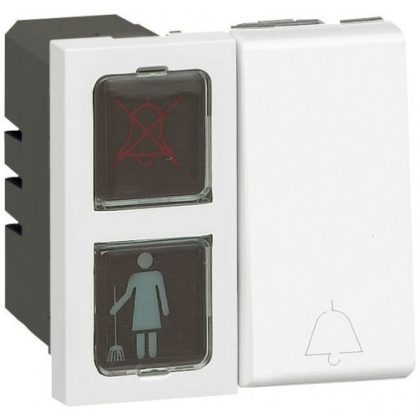   LEGRAND 077047 Program Mosaic hotel room status display, indicator light and doorbell, 2 modules wide