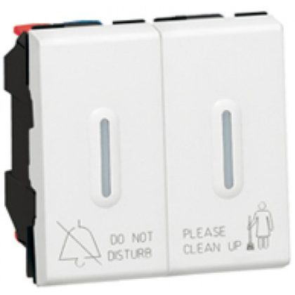   LEGRAND 077048 Program Mosaic hotel room status display, indicator light and doorbell, allows the user to select the desired setting, 2 modules wide