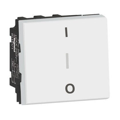   LEGRAND 077050L Program Mosaic kétpólusú kapcsoló 20A, 2m, fehér