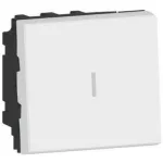 LEGRAND 077094 Program Mosaic fényjelzős váltókapcsoló, 16 AX - 250 V~, 2 modul széles, fehér