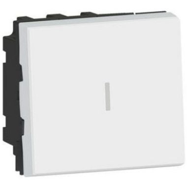 LEGRAND 077094 Program Mosaic light switch, 16 AX - 250 V ~, 2 modules wide, white