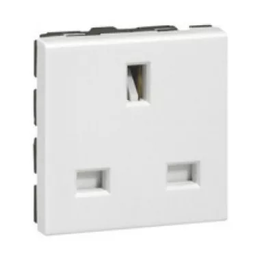 LEGRAND 077505 Program Mosaic socket British standard, 2m, 13A, white LEGRAND 077505 Program Mosaic socket British standard, 2m, 13A, white