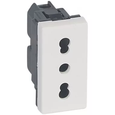 LEGRAND 077511 Program Mosaic dugalj csatlakozóaljzat olasz szabvány, 1m, 10/16 A, fehér