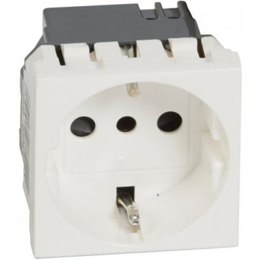 LEGRAND 077512 Program Mosaic dugalj csatlakozóaljzat német szabvány, 2m, 10A, fehér