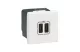 LEGRAND 077590 Program Mosaic kettős USB-C - 230 V - 5 V, 2 modul, fehér