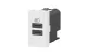 LEGRAND 077680L Program Mosaic kettős USB-C töltőaljzat - 3 A - 15 W, 1 modul, fehér - 1