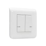   LEGRAND 077702L Program Mosaic smart chandelier switch (executive), recessed, supplied with decorative frame, white, phase-to-zero power supply, with two separate switched-phase outputs, can be connec