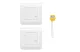 LEGRAND 077732L Program Mosaic pre-paired toggle switch set Set of 1 smart single-pole switch (zero-free) and 1 single remote control switch, suitable for two-position lighting white