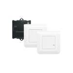   LEGRAND 077777L Program Mosaic Pre-paired Toggle Switch Kit Set of 1 smart single-pole micromodule and 2 single remote control switches, white for two-position lighting switching