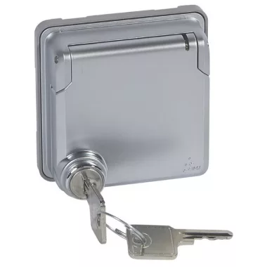 LEGRAND 077884 Soliroc converter adapter with lockable flap cover, vandal-proof IK10