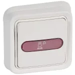 LEGRAND 078249 Plexo 55 nővérhívó egység, piros jelzőfénnyel, IP55, fehér takarókerettel és rögzítőperemmel szállítva