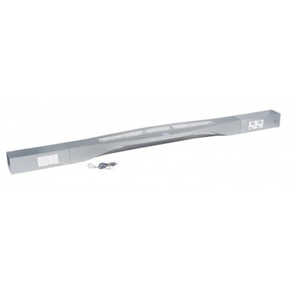   LEGRAND 078387 Bedside lamp strip with LED light source, antimicrobial, equipped with Program Mosaic mechanisms: 1 blind cover (2 mods), 1 toggle switch, 1 pull cord switch, 2 x 2P+F sockets, aluminum
