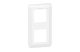 LEGRAND 078723L Program Mosaic frame, 2x2 module, vertical, white, antimicrobial