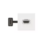   LEGRAND 078979L Program Mosaic HDMI 2.0 elővezetékezett aljzat 2 modul, fehér