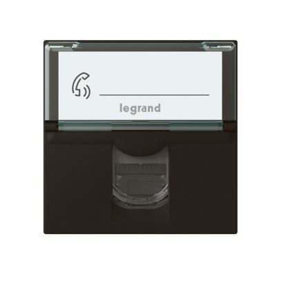 LEGRAND 079176L Program Mosaic RJ45 Cat.6A STP aljzat, 2 modul, matt fekete