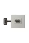 LEGRAND 079279L Program Mosaic HDMI 2.0 elővezetékezett aljzat 2 modul, alumínium
