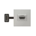   LEGRAND 079279L Program Mosaic HDMI 2.0 elővezetékezett aljzat 2 modul, alumínium