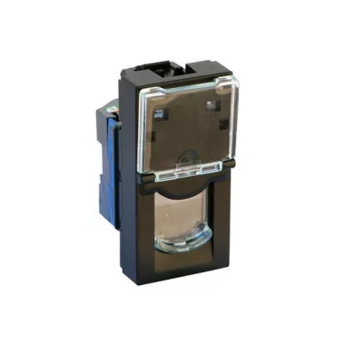 LEGRAND 079461L Program Mosaic RJ45 Cat 6 UTP aljzat, 1 modul, matt fekete