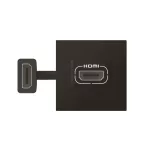   LEGRAND 079479L Program Mosaic HDMI 2.0 elővezetékezett aljzat 2 modul, matt fekete