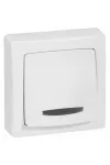 LEGRAND 086017 Oteo váltó- vagy egypólusú kapcsoló, fényjelzőssé alakítható billentyűvel, 10 AX - 250 V~, fehér RAL 9010
