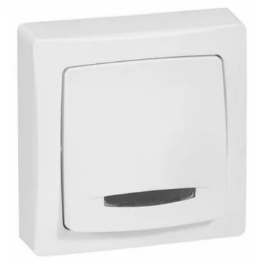 LEGRAND 086017 Oteo toggle or single-pole switch with light-adjustable key, 10 AX - 250 V ~, white RAL 9010