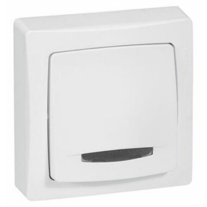  LEGRAND 086017 Oteo toggle or single-pole switch with light-adjustable key, 10 AX - 250 V ~, white RAL 9010