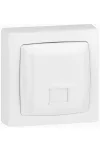 LEGRAND 086033 Oteo RJ 45 ISDN IT socket with 8-pin, quarter-turn connection, fast connection technology, white RAL 9010