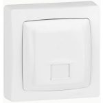   LEGRAND 086033 Oteo RJ 45 ISDN IT socket with 8-pin, quarter-turn connection, fast connection technology, white RAL 9010