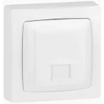   LEGRAND 086033 Oteo RJ 45 ISDN IT socket with 8-pin, quarter-turn connection, fast connection technology, white RAL 9010