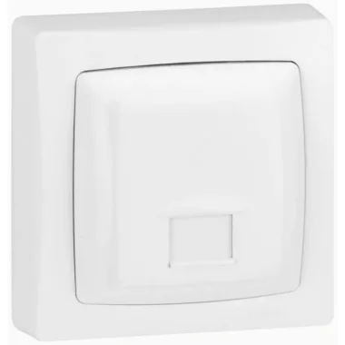 LEGRAND 086033 Oteo RJ 45 ISDN IT socket with 8-pin, quarter-turn connection, fast connection technology, white RAL 9010