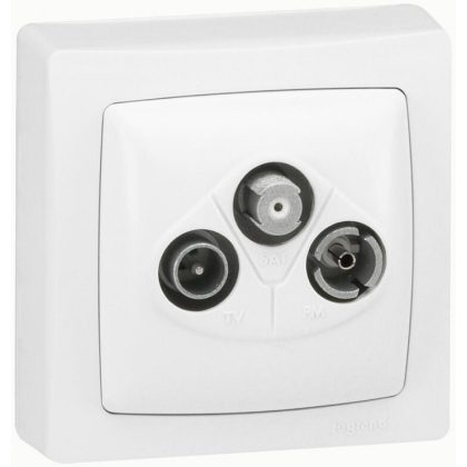   LEGRAND 086043 Oteo RJ11 aljzat - 4 pólusú burkolattal, kerettel