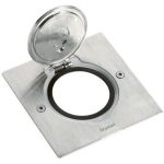   LEGRAND 089700 Mini négyzetes padlódoboz csatlakozóaljzathoz, rozsdamentes acél