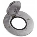   LEGRAND 089701 Mini kerek padlódoboz csatlakozóaljzathoz, rozsdamentes acél