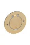 LEGRAND 089711 Mini kerek padlódoboz csatlakozóaljzathoz, csiszolt aranyszínű