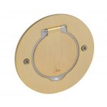   LEGRAND 089711 Mini kerek padlódoboz csatlakozóaljzathoz, csiszolt aranyszínű