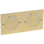   LEGRAND 089712 Mini téglalap alakú padlódoboz csatlakozóaljzathoz, csiszolt aranyszínű