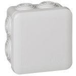   LEGRAND 092012 Plexo 55 négyzet alakú szerelődoboz 80×80×45 mm, 7 bemenet, szürke