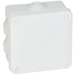   LEGRAND 092023 Plexo 55 négyzet alakú szerelődoboz 105×105×55 mm, 7 bemenet, fehér