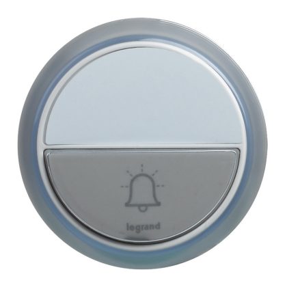   LEGRAND 094278 Kiegészítő STANDARD kerek csengőnyomó gomb IP44-es, 100m-es hatótávolsággal, elemmel, fehér