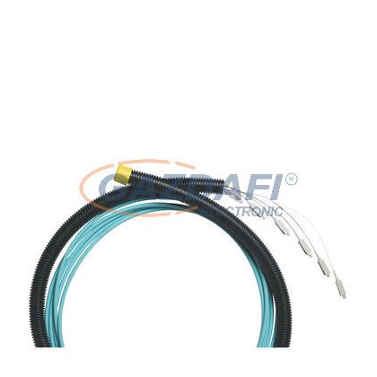 LEGRAND 132047  optikai fali kábel OM3 beltéri 6 üvegszál LSZH (LSOH) 2x 6xLC szimplex pigtail-ekkel szerelve 70 méter kis dobon LCS3