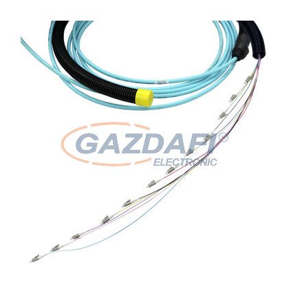   LEGRAND 132061  optikai fali kábel OM3 beltéri 6 üvegszál LSZH (LSOH) 2x 12xLC szimplex pigtail-ekkel szerelve 10 méter tekercs LCS3