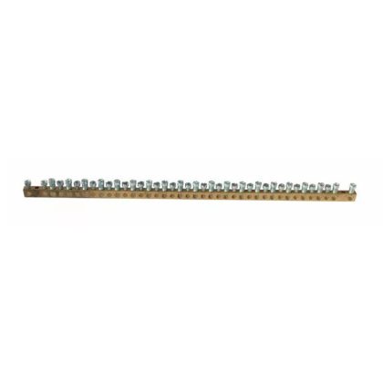   LEGRAND 134005 PractiboxS screw-fastened bare brass PE distribution terminal, 40 connection points, 20x16mm² + 20x10mm²; Icc=6 kA